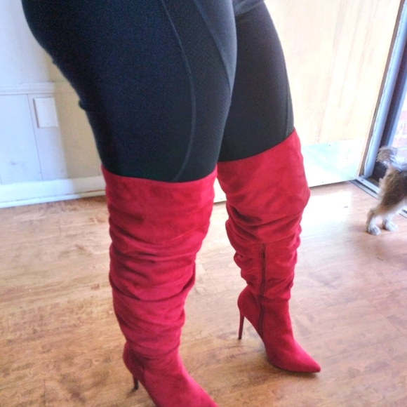 Shoe Dazzle | Shoes | Red Knee High 